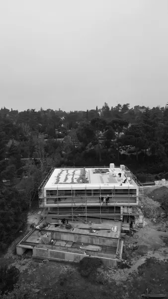 Estructura de un edificio en obras